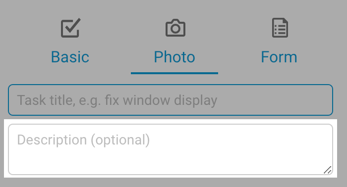 Task description example