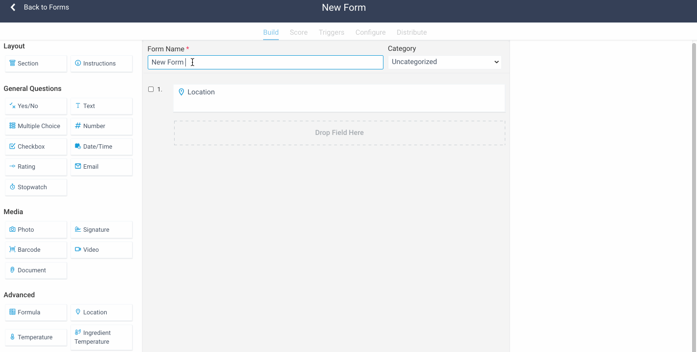 Adding questions to form