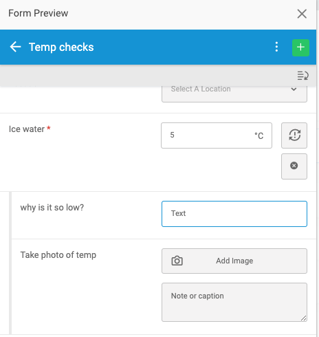 Temperature fail submitter view