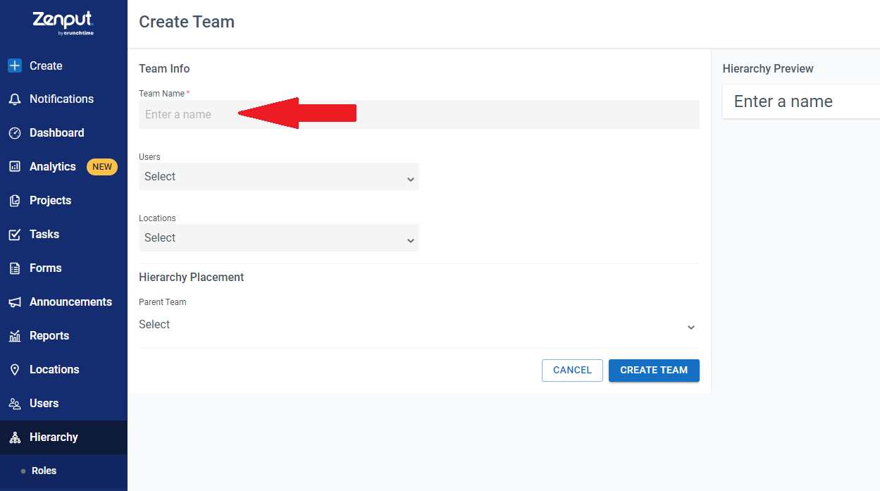 Name Team