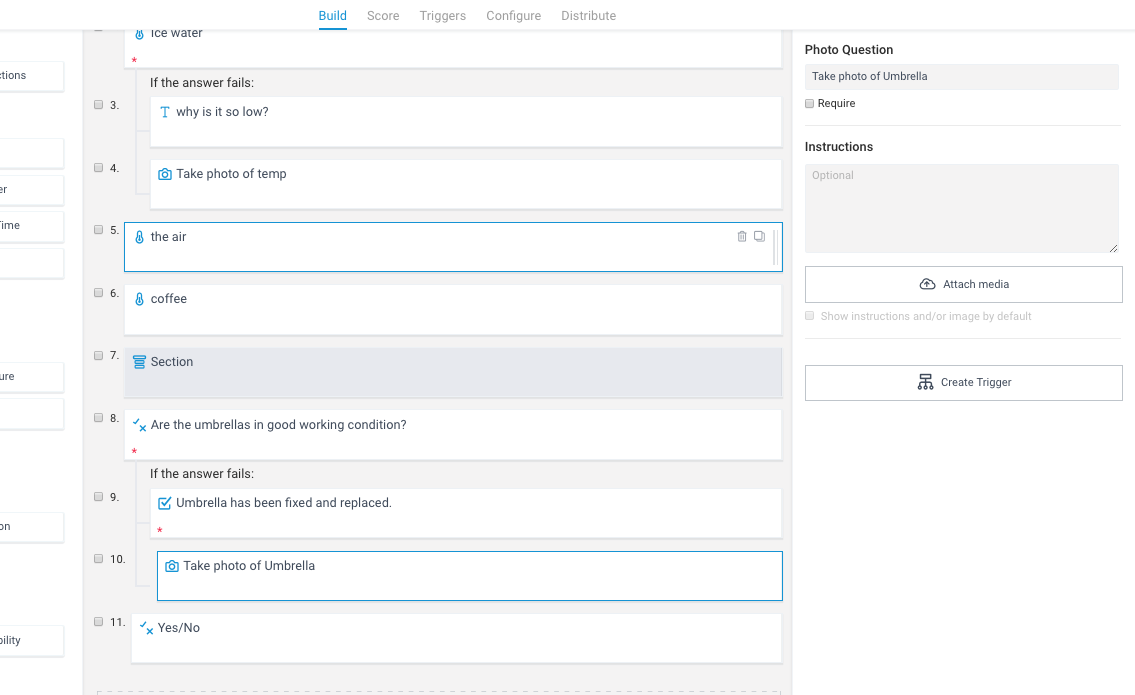 Enable dependent questions