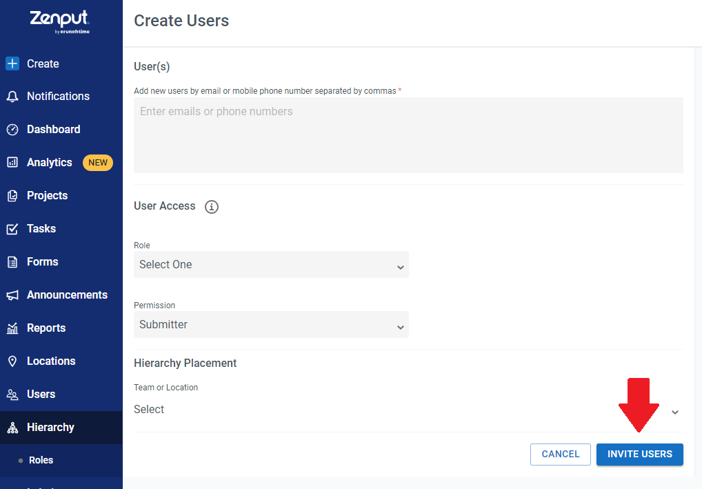 Invite Users