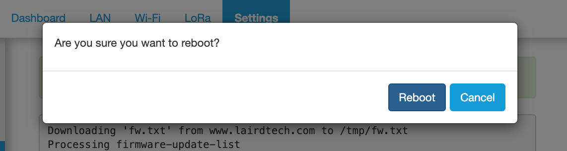 Reboot prompt
