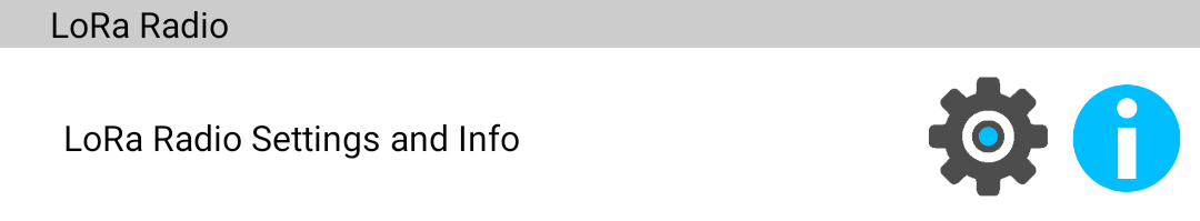 LoRa settings bar