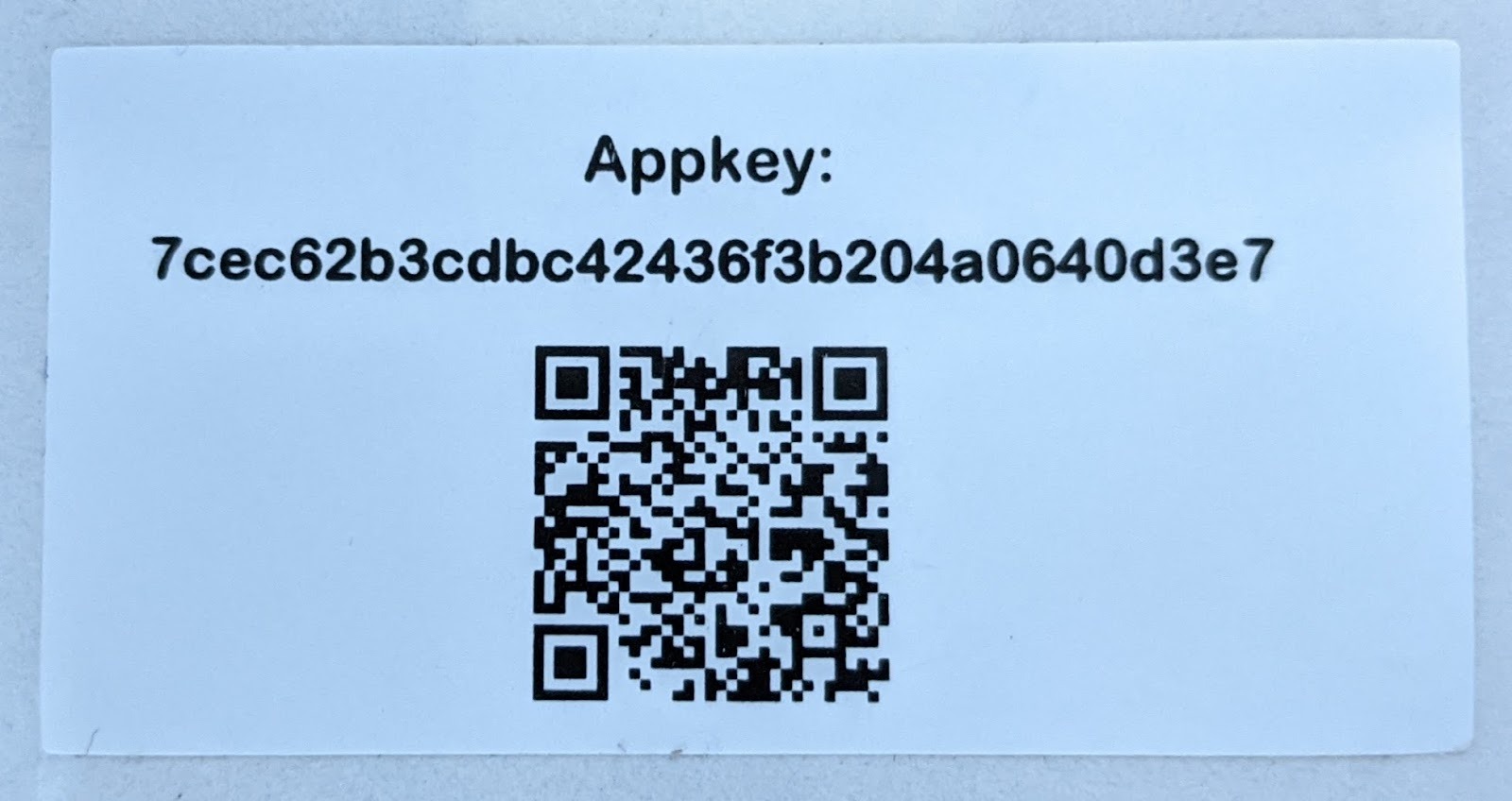 AppKey sticker