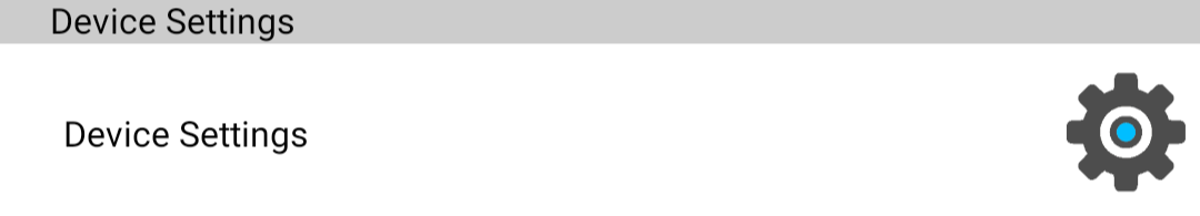 Device settings bar