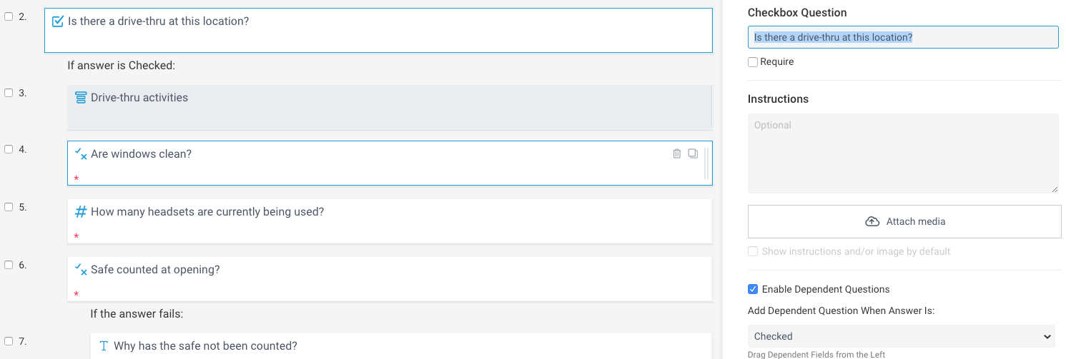 Web-app view of subsection