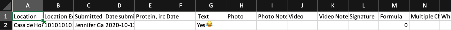 Excel export with emoji