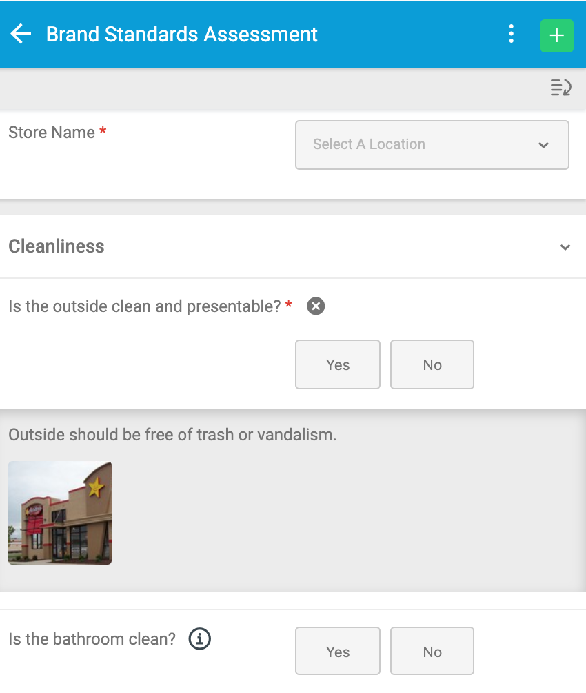 Mobile view with attached photo