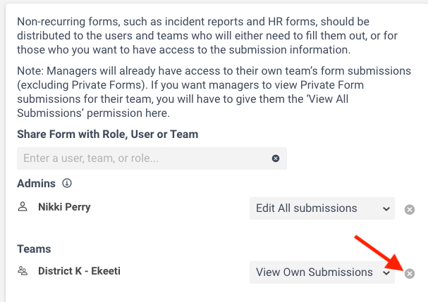 Remove team access